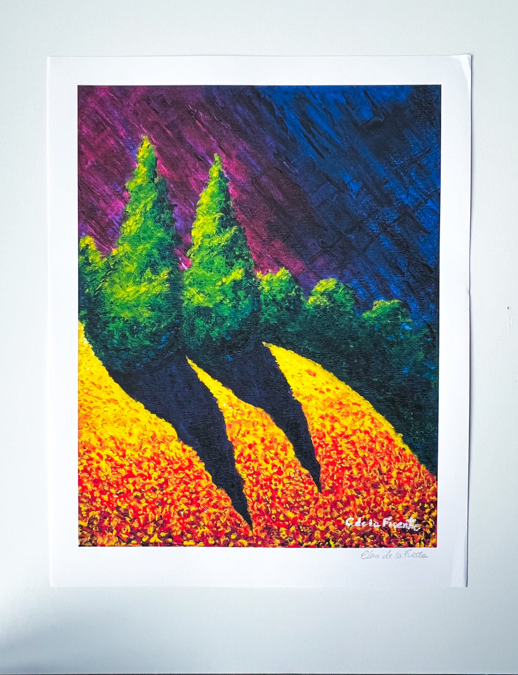 Prairie with Trees Art Print 11x14- 2nd Quality